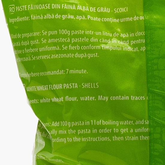 Paste făinoase - scoici 400g