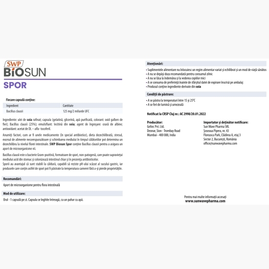 Biosun Spor 15 capsule