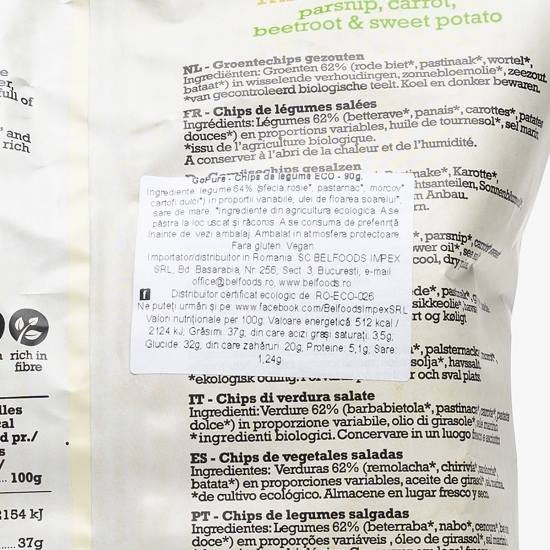Chipsuri eco de legume 90g
