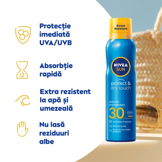 Spray cu protecție solară Protect & Dry SPF30 200ml