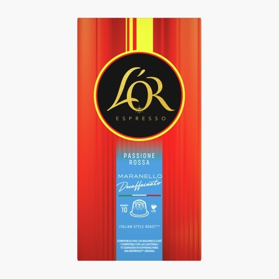 Espresso Passione Rossa Maranello Decaffeinato, 10 băuturi, 52g, capsule cafea