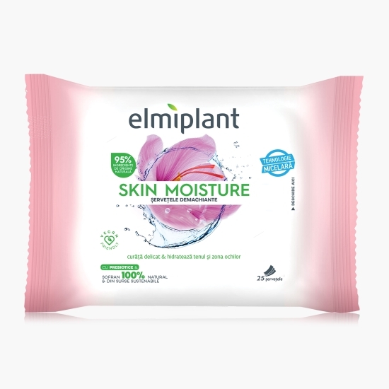 Șervețele demachiante pentru ten uscat/sensibil, Skin Moisture, 25 buc