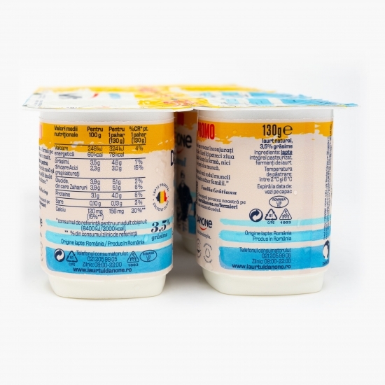Iaurt natural 3,5% grăsime 8x130g