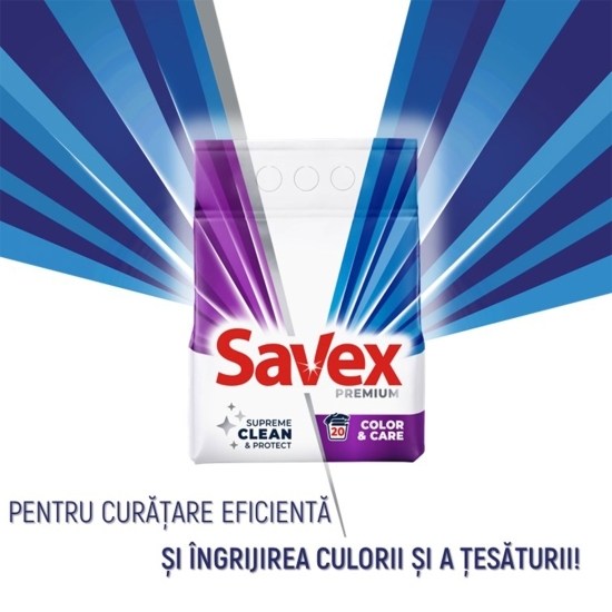 Detergent de rufe pudră automat Premium Color&Care 60 spălări, 6kg