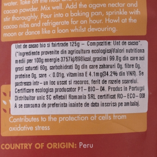 Cremă tartinabilă de cacao și fairtrade eco 125g