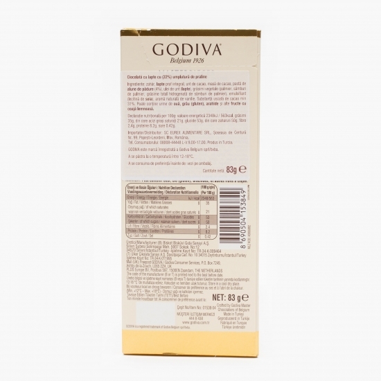 Ciocolată cu lapte și umplutură de praline 83g
