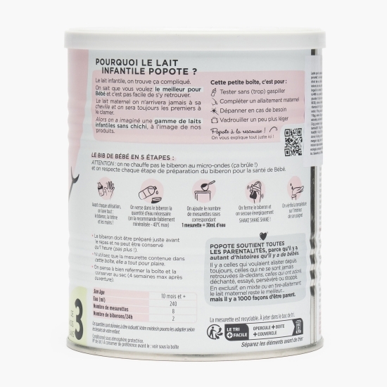 Lapte praf eco pentru copii (Etapa 3), +10 luni, 400g