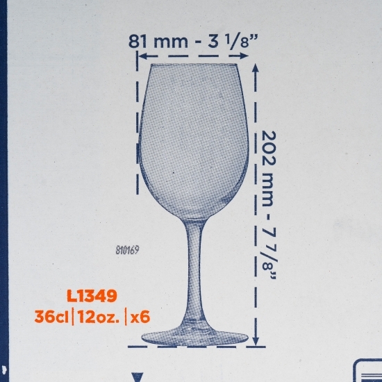 Set pahare pentru vin roșu/ alb Vina, 6 buc x 360ml