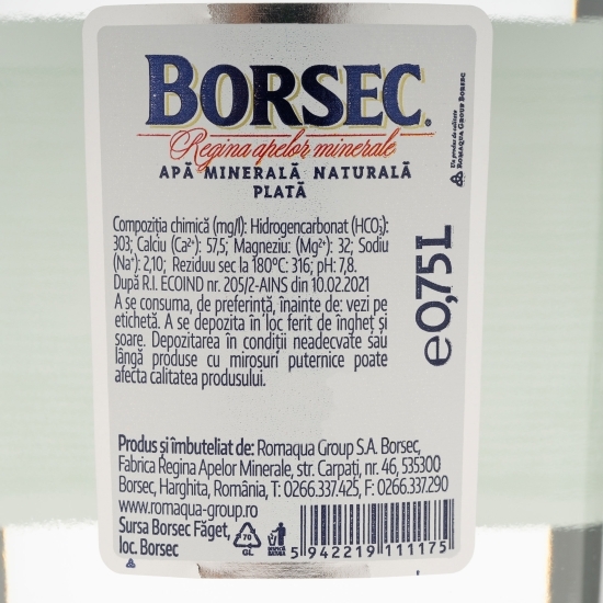 Apă minerală naturală plată sticlă 0.75l