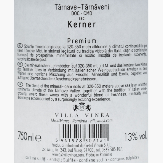 Vin alb sec Kerner, 13%, 750ml
