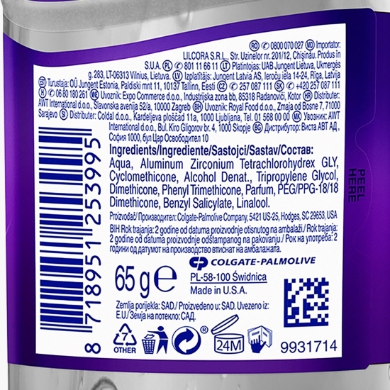 Deodorant antiperspirant gel Fitness 65g