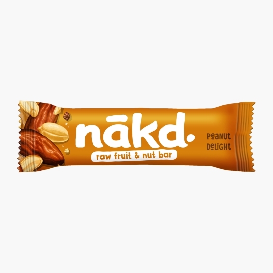 Baton raw vegan cu cremă de arahide, fără gluten, fără zahăr adăugat 35g