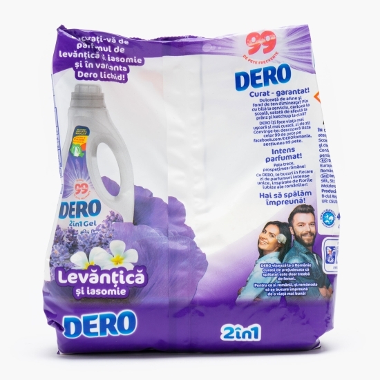 Detergent de rufe pudră manual 2în1 Levănțică & iasomie, 8 spălări, 400g