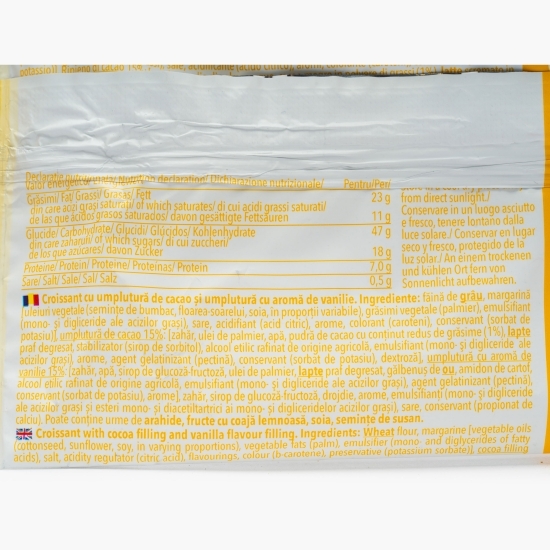 Croissant cu cremă de cacao-vanilie 80g