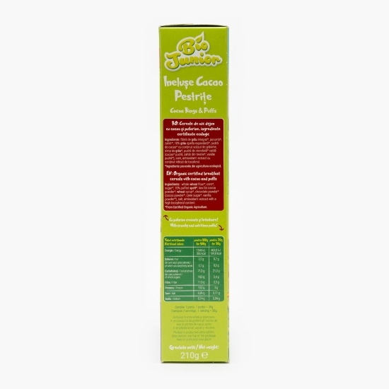 Cereale inelușe cacao pestrițe Junior eco 210g