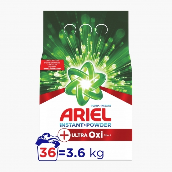 Detergent de rufe pudră automat +Ultra Oxi effect 36 spălări, 3.6kg
