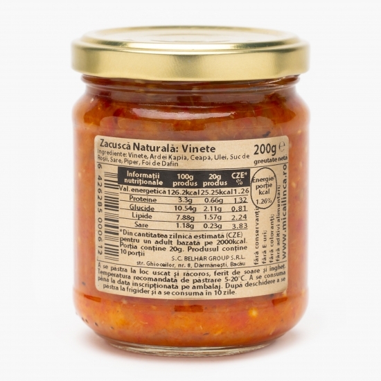 Zacuscă naturală de vinete 200g