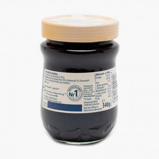 Dulceață extra cireșe negre 340g