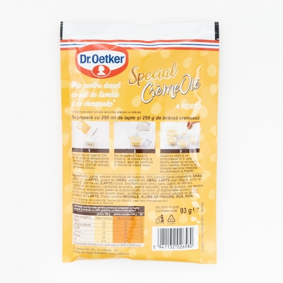 Mix pentru desert Special Crème Olé cu gust de lămâie și de cheesecake 93g