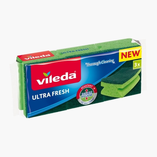 Bureți pentru vase cu grip Ultra Fresh, 3 buc