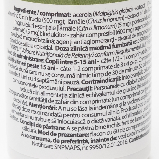 Vitamina C cu acerolă 60 comprimate