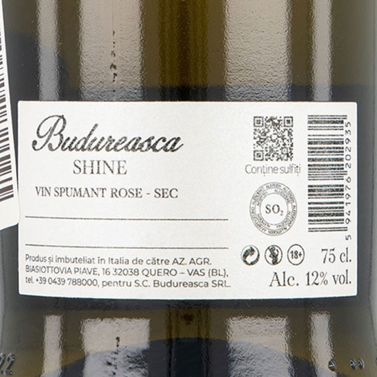 Vin spumant rose sec Shine, 12%, 0.75l