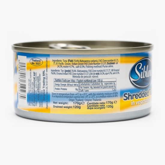 Ton mărunțit în ulei 170g