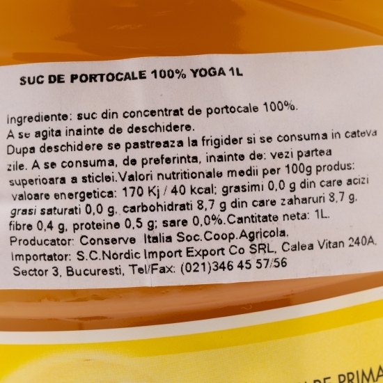 Suc de portocale 100% 1l