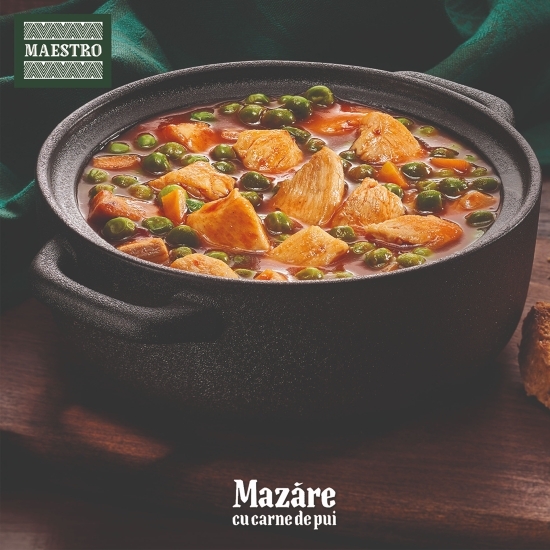 Mâncare de mazăre cu carne de pui 400g