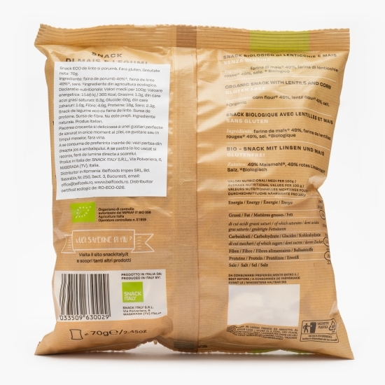 Snack eco de linte și porumb 70g