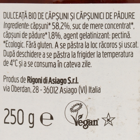 Dulceață eco de căpșuni și fragi 250g