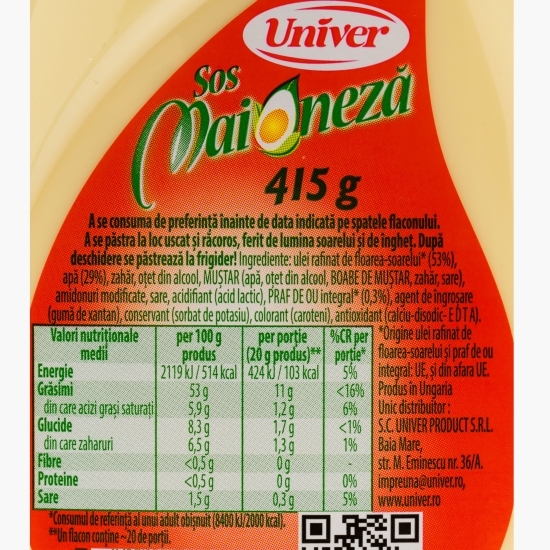 Sos maioneză cu 53% ulei 415g