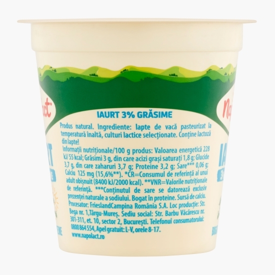 Iaurt Numa Bun 3% grăsime pahar 140g