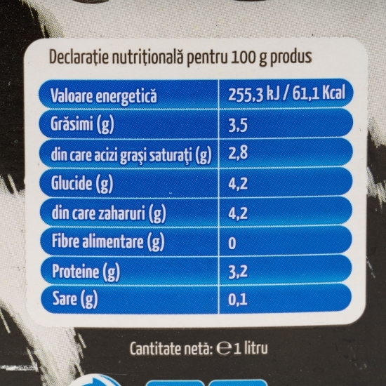 Lapte 3.5% grăsime, 1l