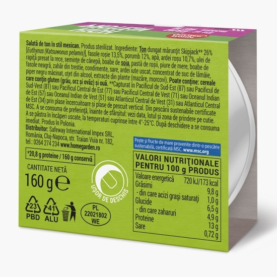 Salată de ton în stil mexican High Protein 160g