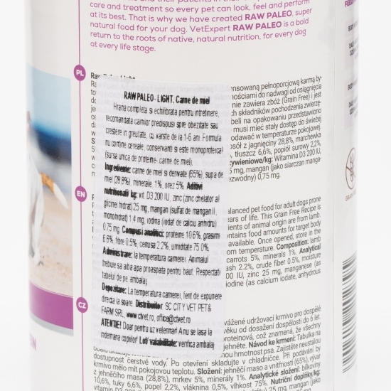 Hrană umedă pentru câini Light, 400g, cu miel 