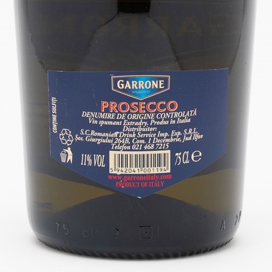 Vin spumant alb extra sec Prosecco, 11%, 0.75l