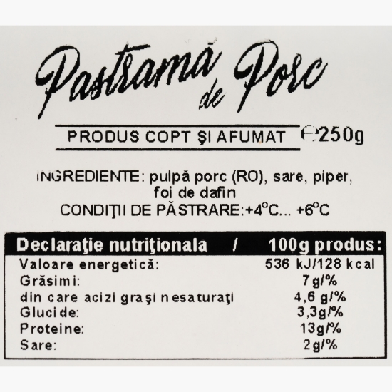 Pastramă de porc 250g