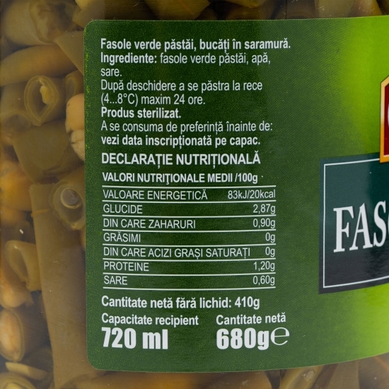 Fasole verde 680g