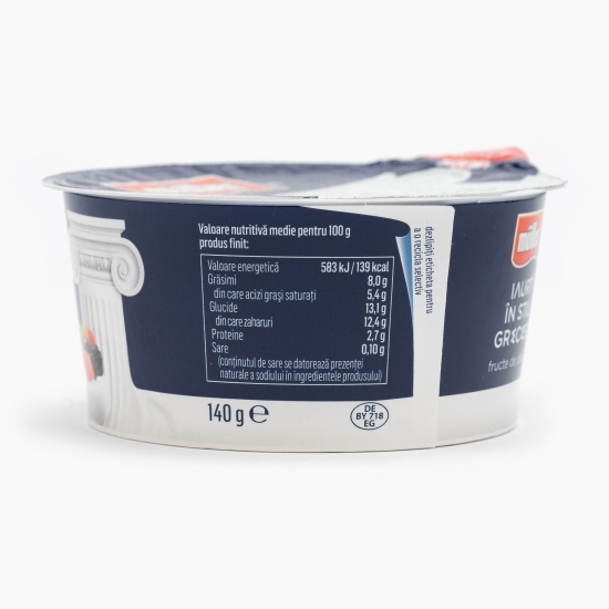 Iaurt în stil grecesc fructe de pădure 140g 