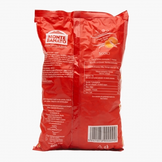 Paste făinoase cu ouă - scoici 400g