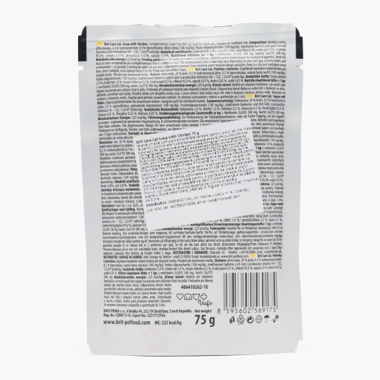 Hrană complementară pentru pisici, supă de pui, 75g