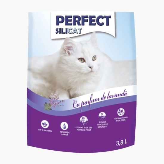 Așternut igienic pentru pisici Silicat gel lavandă 3.8l