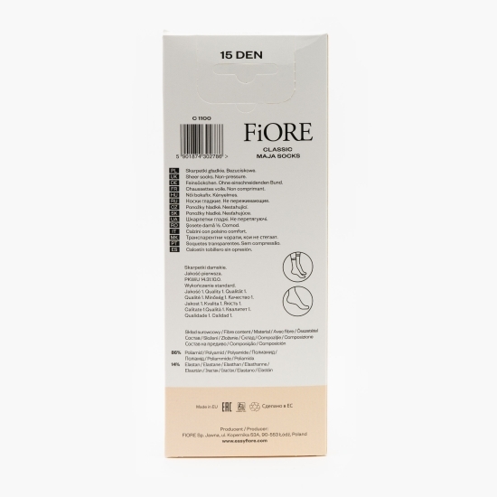 Șosete fine scurte Maja 15den Poudre set 2 perechi