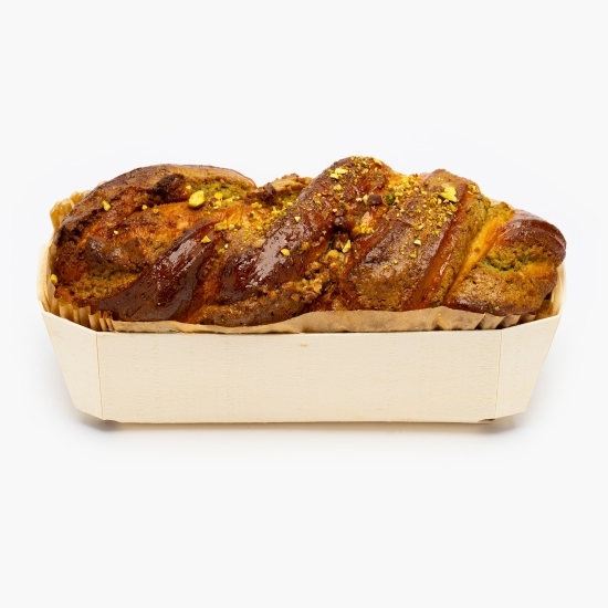 Cozonac cu ciocolată albă și fistic 850g
