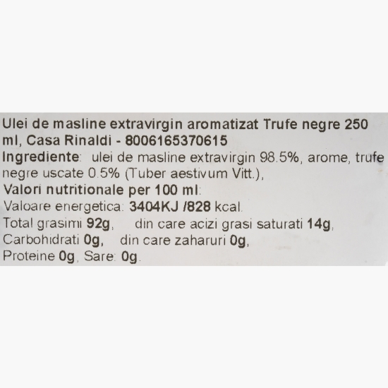 Ulei de măsline extravirgin aromatizat cu trufe negre 250ml