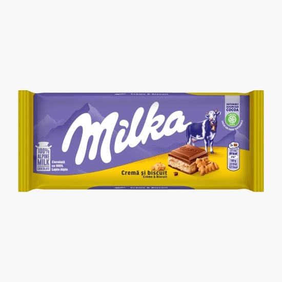 Ciocolată cu cremă și biscuit 100g