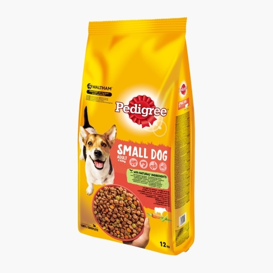 Hrană uscată pentru câini adulți de talie mică, 12kg, cu vită și legume