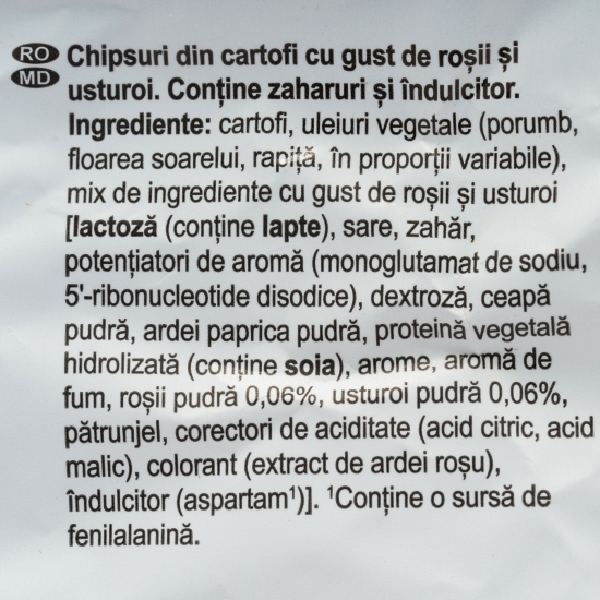 Chipsuri din cartofi cu gust de roșii și usturoi 60g