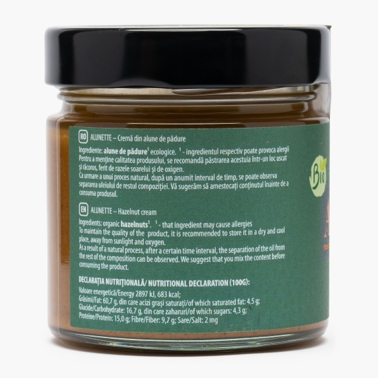 Cremă eco din alune de pădure 100% Alunette 200g